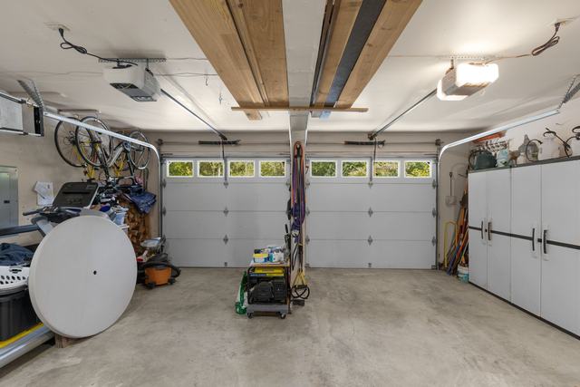 The oversized two-car garage